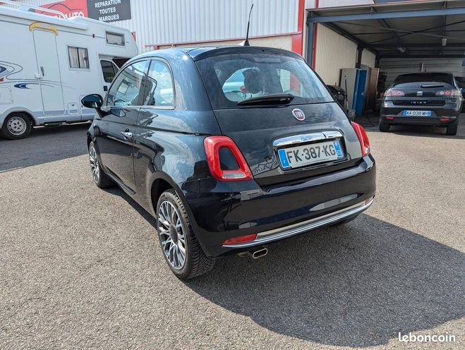 Fiat 500 1.2 8v 69ch Lounge, toit panoramique Noir de 2019