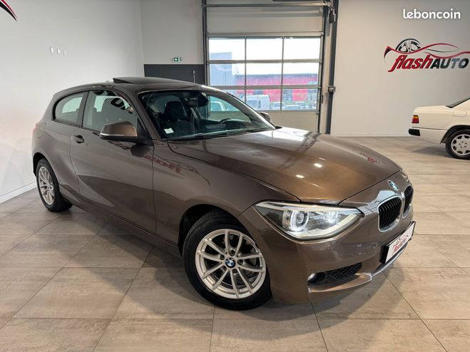 BMW Serie 1 2.0 d 116cv-2014 Marron de 2014