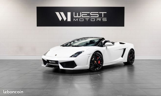 Lamborghini Gallardo Spyder LP560-4 IMMAT France LIFT Siges  Blanc de 2011
