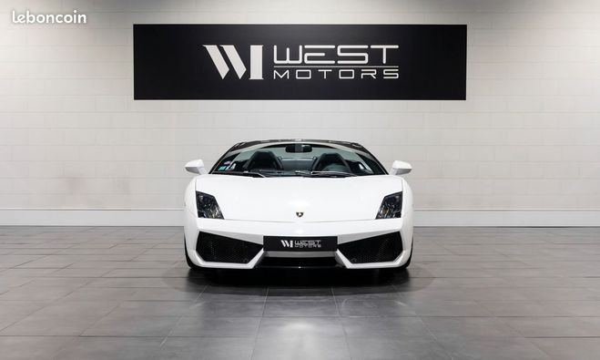 Lamborghini Gallardo Spyder LP560-4 IMMAT France LIFT Siges  Blanc de 2011