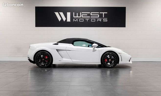 Lamborghini Gallardo Spyder LP560-4 IMMAT France LIFT Siges  Blanc de 2011