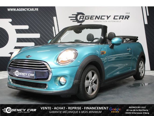 Mini Cabrio Cabriolet 1.5D 116 BVA 1ere Main Suivi Turquoise de 2016