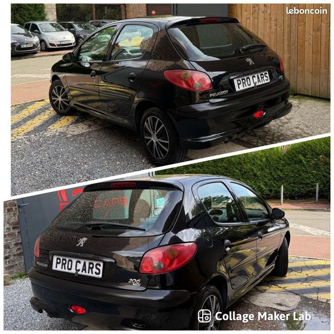 Peugeot 206 1,4hdi Noir de 2008