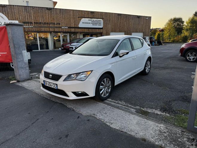 Seat Leon 1.6 TDI CR FAP - 105 S&S Style   Clim BLANC de 2015