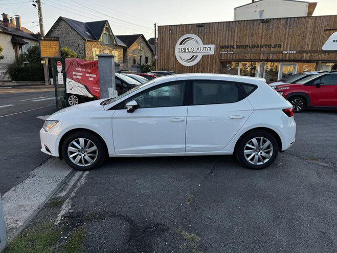 Seat Leon 1.6 TDI CR FAP - 105 S&S Style   Clim BLANC de 2015