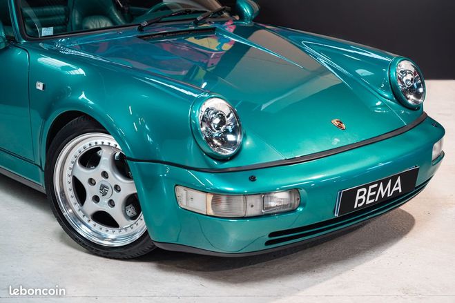 Porsche 911 964 Carrera 2 Cabriolet Turbo Look Usine Vert de 1992