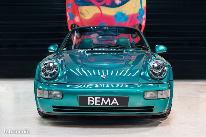 Porsche 911 964 Carrera 2 Cabriolet Turbo Look Usine Vert de 1992