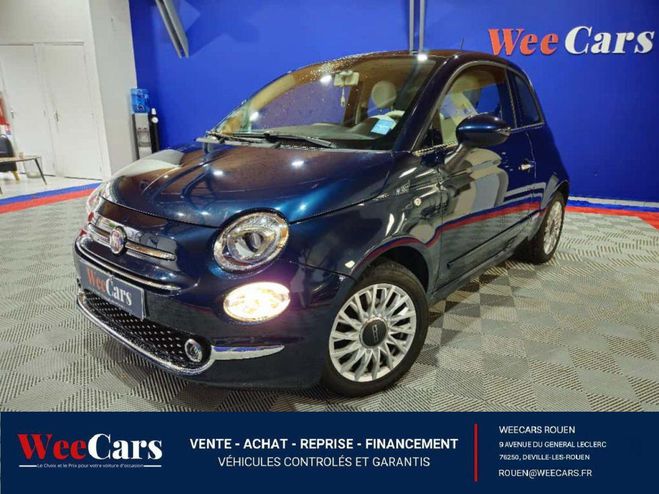 Cliquer pour voir la photo suivante Fiat 500 1.2 70 LOUNGE BLEU FONCE de 2018