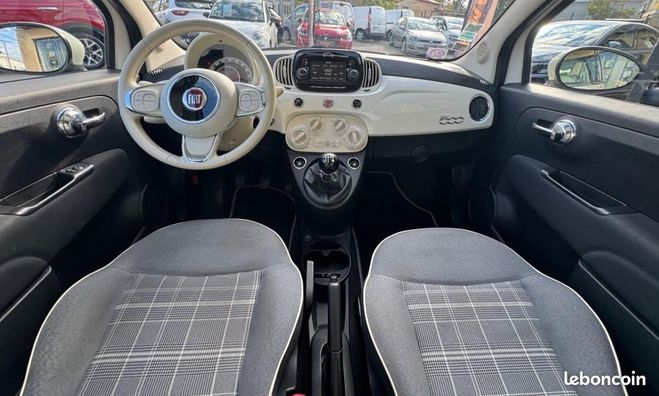 Fiat 500 1.2 69CH ECO PACK CLUB TOIT PANORAMIQUE Blanc de 2018
