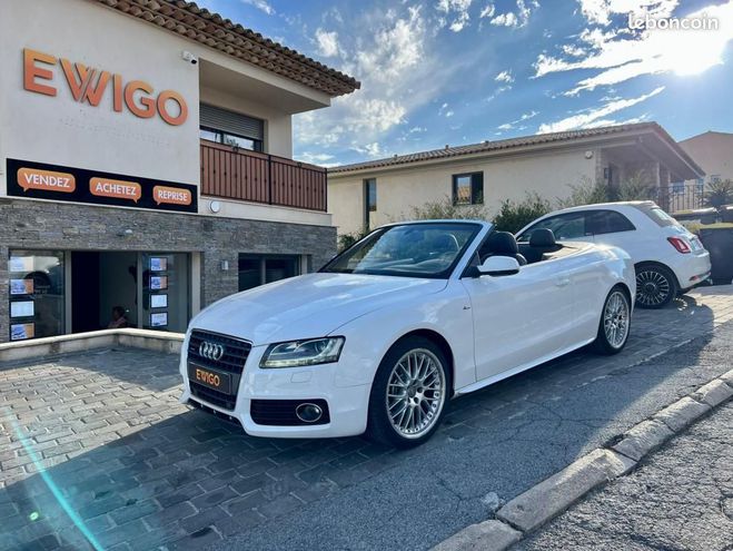 Audi A5 CABRIOLET 2.0 TFSI 211ch quattro SLine S Blanc de 2010