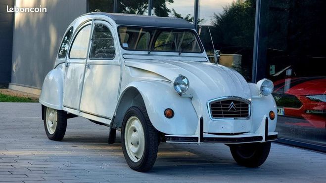 Citroen 2 CH 2 CV 6 Blanc de 1984