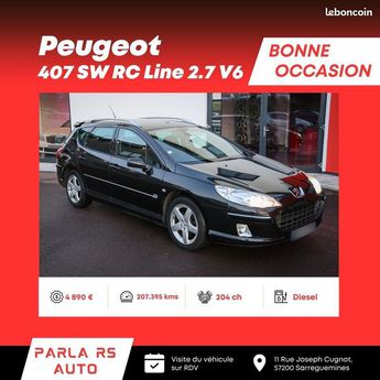  Voir détails -Peugeot 407 SW RC Line 2.7 HDi V6 204ch bote automa à Sarreguemines (57)