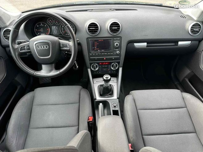 Audi A3 ambition luxe 2.0 tdi gps   siege chauff Noir de 2009