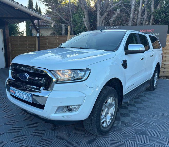 Ford Ranger 2.2 TDCi 160ch Double Cabine Limited BVA Blanc Mtallis de 2017