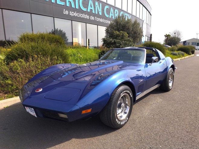 Cliquer pour voir la photo suivante Chevrolet Corvette V8 350, boite manuelle 4 Bleu foncé de 1973