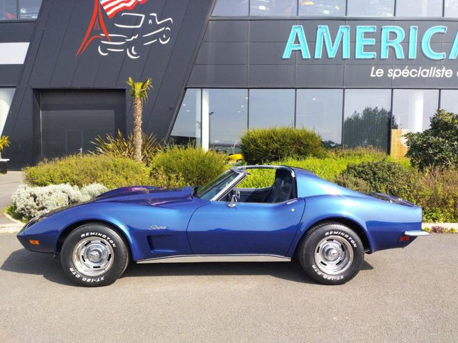 Chevrolet Corvette V8 350, boite manuelle 4 Bleu fonc de 1973