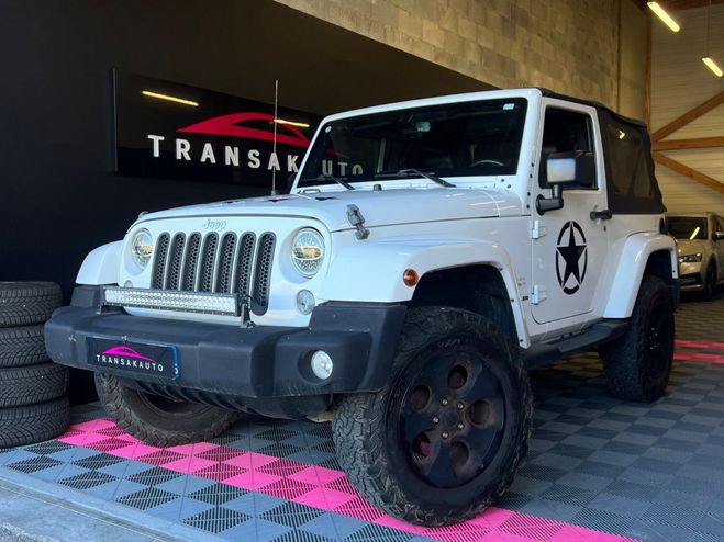 Cliquer pour voir la photo suivante Jeep Wrangler 2.8 CRD 200 Sahara - Hardtop peint + cap Blanc de 2014