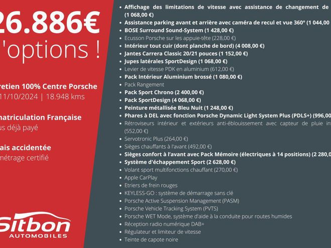 Porsche 911 992 Targa 4S Bleu Nuit Mtallis de 2020