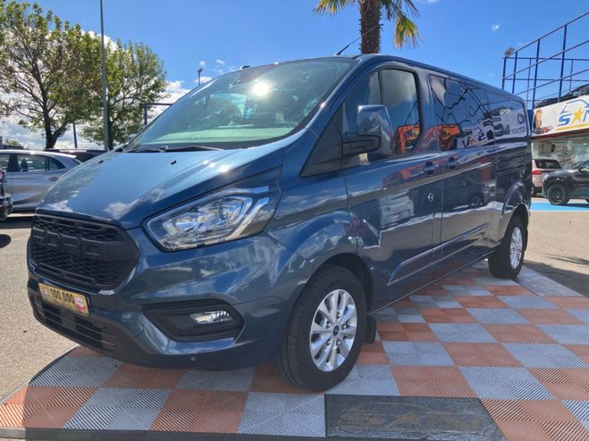 Ford Transit CUSTOM 320 L2H1 2.0 TDCI 130 BVA LIMITED Bleu Fonc de 2023