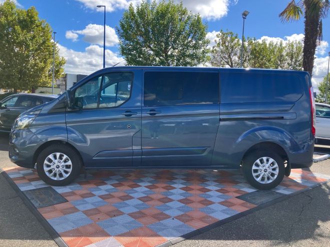 Ford Transit CUSTOM 320 L2H1 2.0 TDCI 130 BVA LIMITED Bleu Fonc de 2023