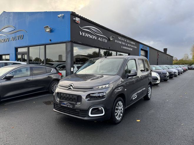 Cliquer pour voir la photo suivante Citroen Berlingo M BlueHDi 100 GPS TEL LED CAM CLIM REGUL GRIS F de 2019