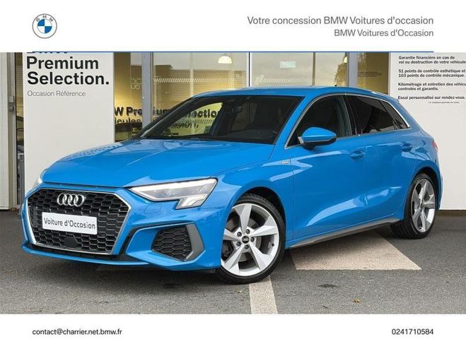 Cliquer pour voir la photo suivante Audi A3 Sportback 35 TDI 150ch S line S tronic 7 Bleu Turbo de 2021