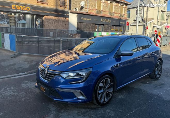 Cliquer pour voir la photo suivante Renault Megane 1.3 TCE 140 GT LINE BVA 1 Ere Main Full Bleu de 2018