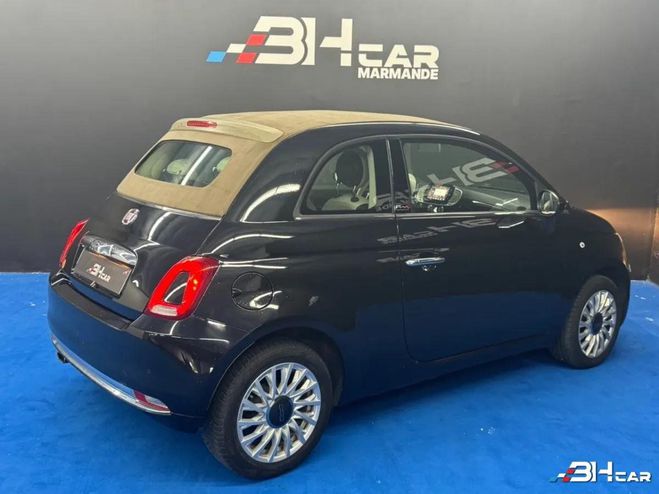 Fiat 500 Cabriolet 1.2 8v 69ch Eco Pack Lounge BV Noir de 2019