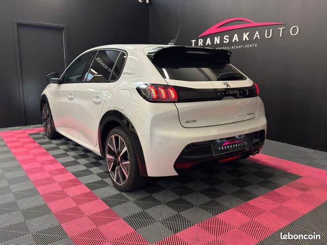 Peugeot 208 100ch EAT8 GT Line COURROIE  JOUR SUIVI Blanc de 2020