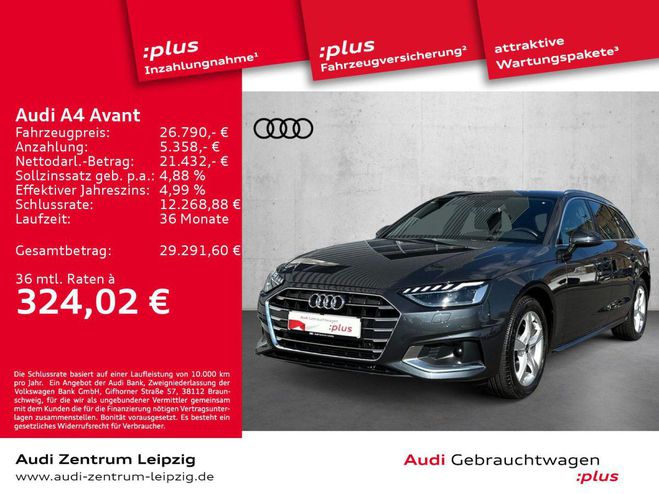 Cliquer pour voir la photo suivante Audi A4 Avant 35 TFSI adv. S-tr. *LED*Navi*Tour* Gris M�tallique de