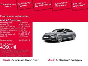  Voir détails -Audi A5 Sportback S line 40 TFSI Matrix Kamera N à Leimbach (68)