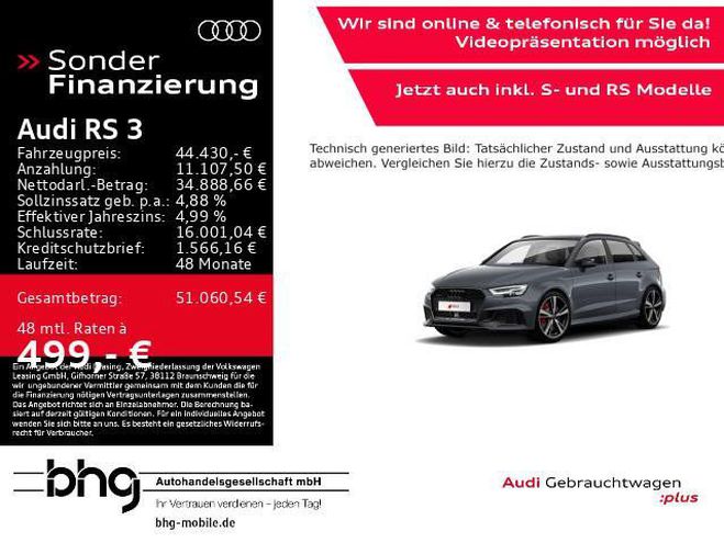 Cliquer pour voir la photo suivante Audi RS3 Sportback S tronic Gris de
