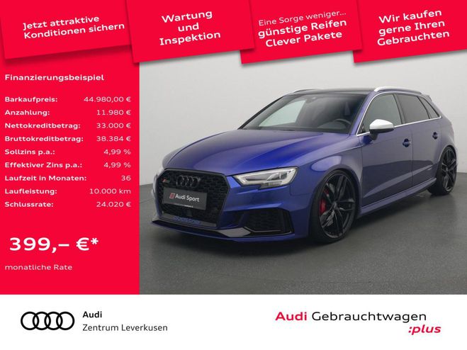 Cliquer pour voir la photo suivante Audi RS3 PANO SHZ MATRIX ACC B&O INDIVIDUAL RAUTE Noir M�tallique de