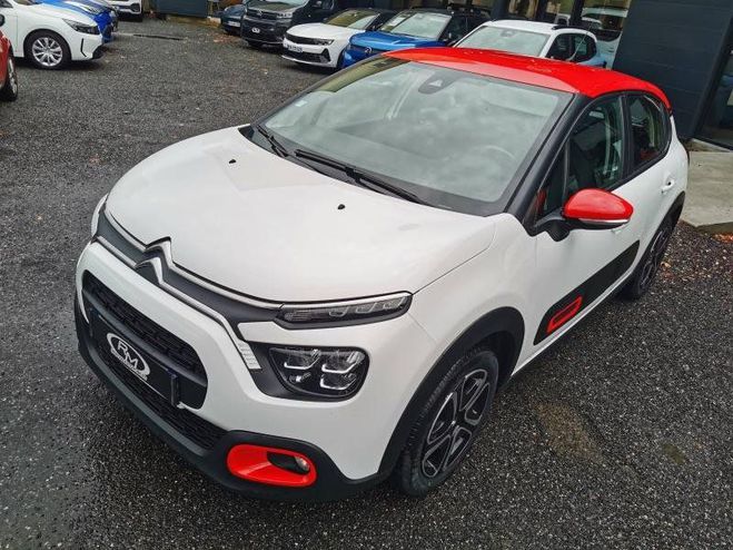 Citroen C3 St 1.5 BlueHDi 100ch S&S BVM 6 Feel Bus Blanc Banquise - Rouge Aden de 2022