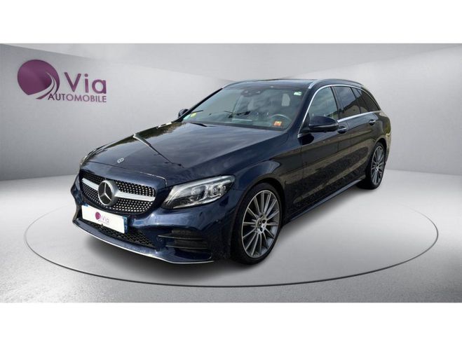 Cliquer pour voir la photo suivante Mercedes Classe C Break 220 d BVA 9G-Tronic AMG Line - ENT BLEU FONCE de 2019