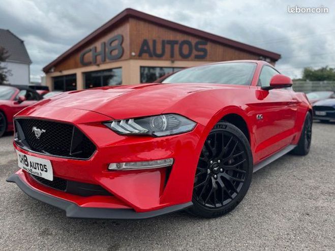 Ford Mustang v8 5.0 gt fastback phase 2 450ch pack ca Rouge de 2018