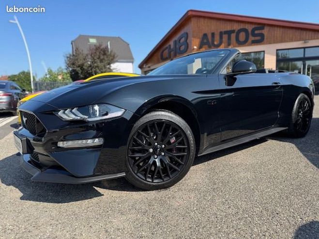 Ford Mustang V8 5.0 GT CABRIOLET PHASE 2 NOIR JANTES  Noir de 2018