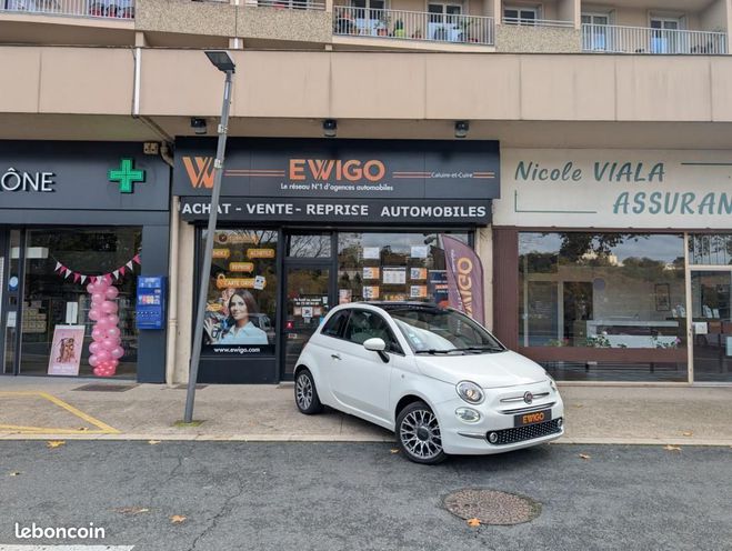 Cliquer pour voir la photo suivante Fiat 500 1.2 8v 69CH S&S LOUNGE DUALOGIC TOIT PAN Blanc de 2020