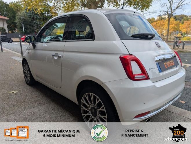 Fiat 500 1.2 8v 69CH S&S LOUNGE DUALOGIC TOIT PAN Blanc de 2020