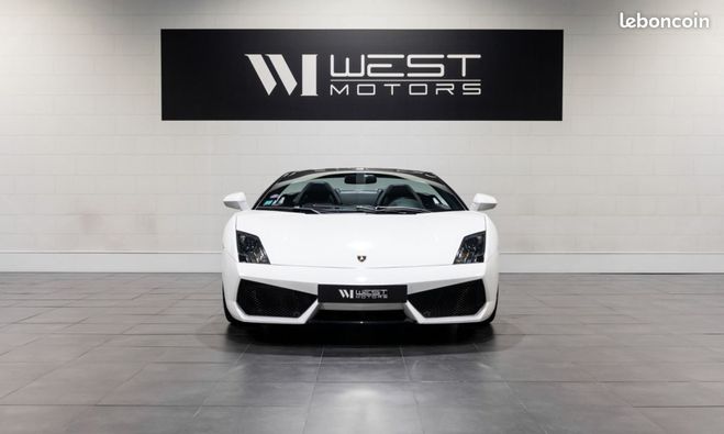 Lamborghini Gallardo Spyder LP560-4 IMMAT France LIFT Siges  Blanc de 2011