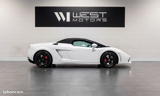 Lamborghini Gallardo Spyder LP560-4 IMMAT France LIFT Siges  Blanc de 2011