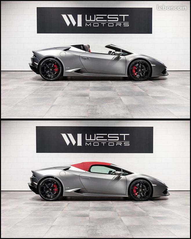 Lamborghini Huracan Spyder LP-610 V10 610 -1 FRANCE Ad Pers Gris de 2016