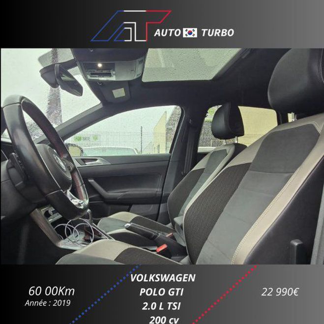 Volkswagen Polo 2.0 TSI 200CH GTI DSG6 Noir de 2019