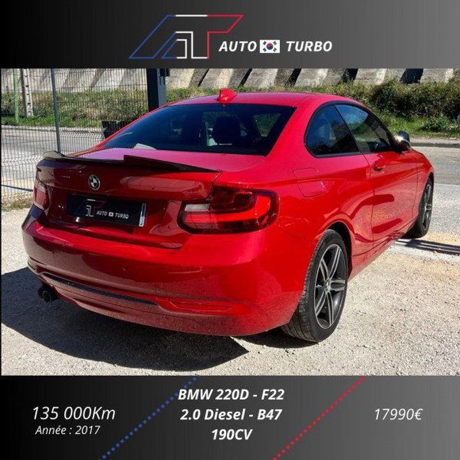 BMW Serie 2 COUPE (F22) 220D 190CH SPORT Rouge de 2017