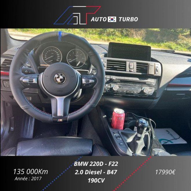 BMW Serie 2 COUPE (F22) 220D 190CH SPORT Rouge de 2017