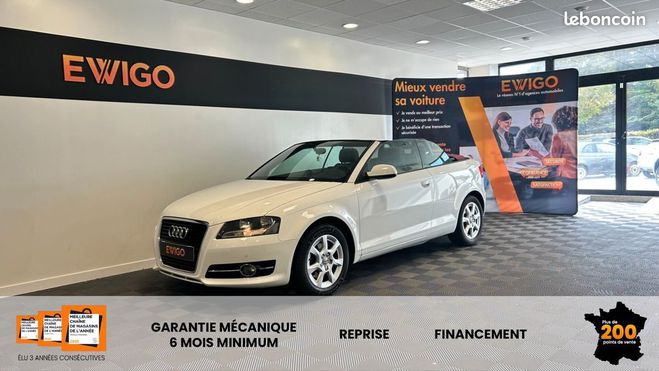 Cliquer pour voir la photo suivante Audi A3 CABRIOLET 2.0 TDI 140ch AMBITION LUXE Blanc de 2010