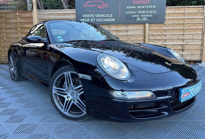 Cliquer pour voir la photo suivante Porsche 911 (997) Carrera Cabriolet 3.6i 325ch FLAT6 Noir Métallisé de 2008