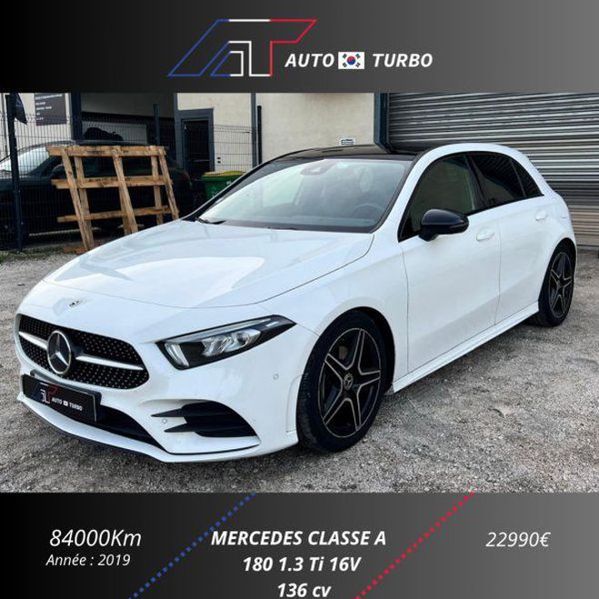 Mercedes Classe A 180 136CH AMG LINE Blanc de 2019