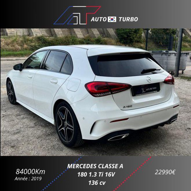 Mercedes Classe A 180 136CH AMG LINE Blanc de 2019