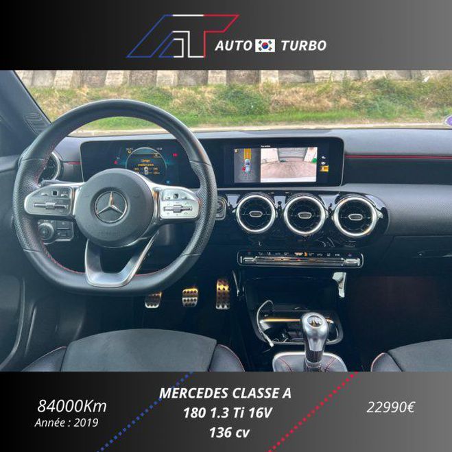 Mercedes Classe A 180 136CH AMG LINE Blanc de 2019